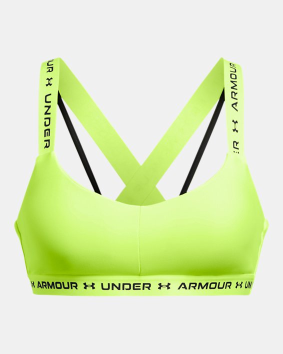 Women's UA Crossback Low Sports Bra, Green, pdpMainDesktop image number 9
